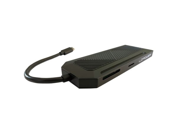 LC-POWER USB 3.2 HUB-C-Multi-6-RGB Ulkoinen HUB w.card reader,charge&amp;HDMI