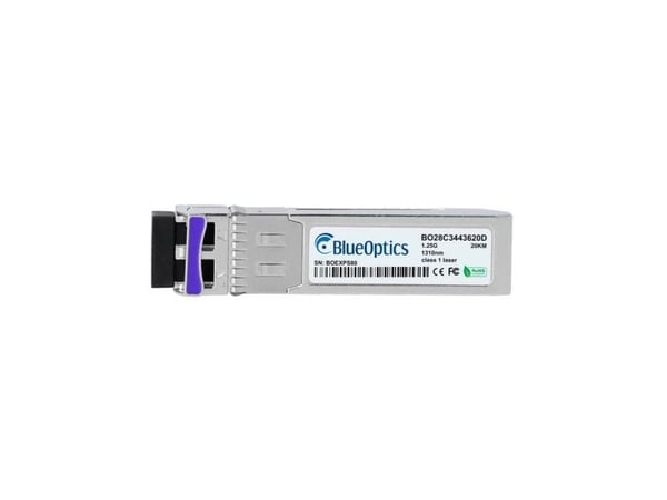 Calix 100-02581 -yhteensopiva BlueOptics cSFP-lähetin, joka on tarkoitettu valokaapeliverkkojen nopeaan singlemode Gigabit -tiedonsiirtoon. Tukee G...