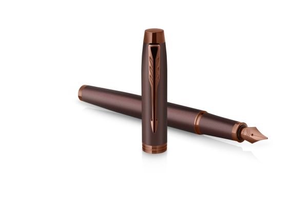 Parker 2190512, Brun, Fyllesystem med patron, Blå, Rustfritt stål, Lakk, Rustfritt stål