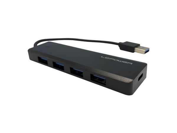 LC Power LC-HUB-U3-4-V2 - Hub - 4 x USB 3.2 Gen 1 + 1 x USB-C - stasjonær