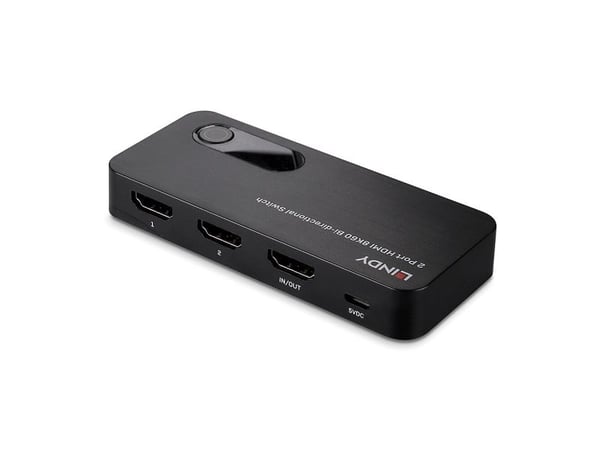 Lindy 38339, HDMI, ABS, Svart, 120 Hz, 3840 x 2160, 7680 x 4320, 48 Gbit/s