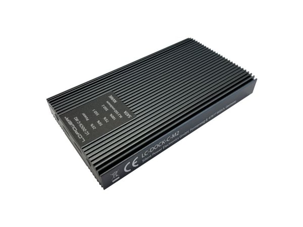 LC Power LC-DOCK-C-M2 - Drevkabinett - M.2 - M.2 Card (PCIe NVMe & SATA) - USB-C 3.2 (Gen 2x1) - antrasitt