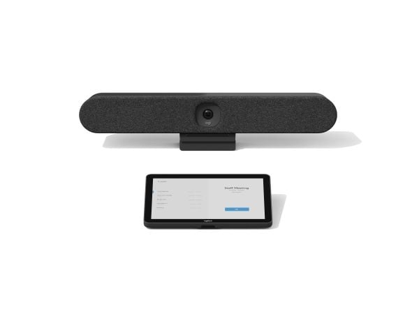 Logitech Tap IP Appliance Room Solutions Huddle + Small Rooms - Videokonferansesett (Logitech Tap IP, Logitech Rally Bar Huddle) - grafitt - power ...