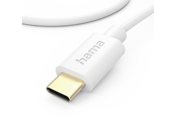 Hama - USB-kabel - 24 pin USB-C (hann) til 24 pin USB-C (hann) - USB 2.0 - 3 A - 1 m - hvit