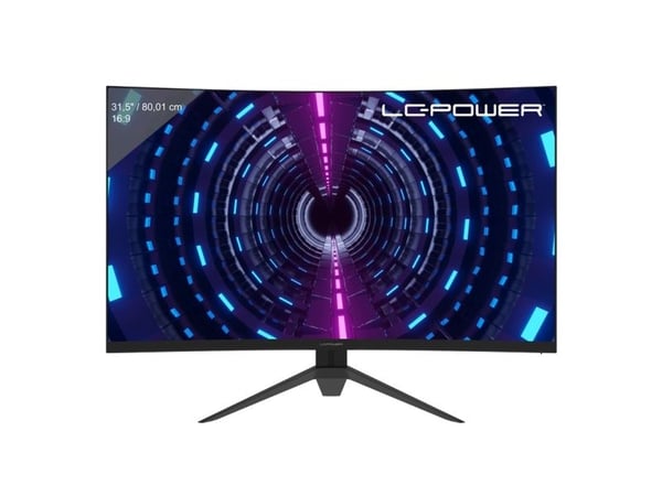 LC Power LC-M32-QHD-165-C-V2 - LCD-skjerm - kurvet - 31.5" - 2560 x 1440 QHD @ 165 Hz - VA - 300 cd/m² - 3500:1 - 1 ms - 2xHDMI, 2xDisplayPort - svart