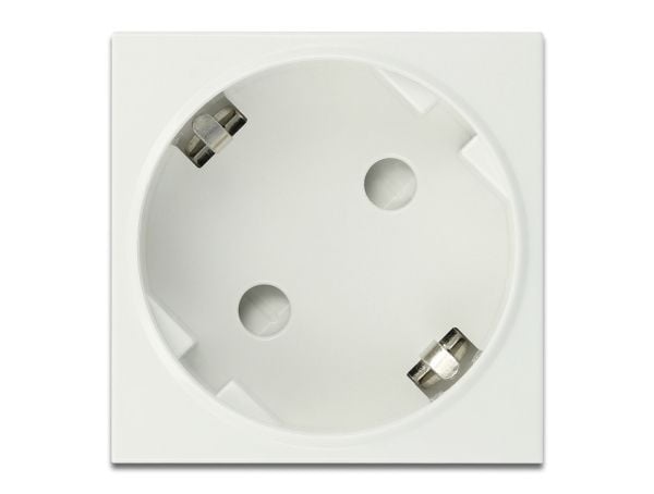 Delock Easy 45 maadoituskoskettimen pistorasia 45°-asennossa ulosvedettävä 45 x 45 mm
