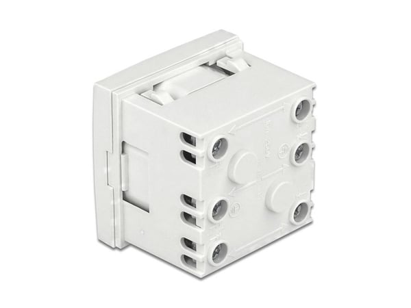 Delock Easy 45 maadoituskoskettimen pistorasia 45°-asennossa ulosvedettävä 45 x 45 mm