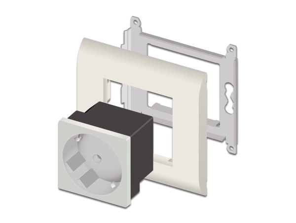 Delock Easy 45 maadoituskoskettimen pistorasia 45° järjestely 45 x 45 mm