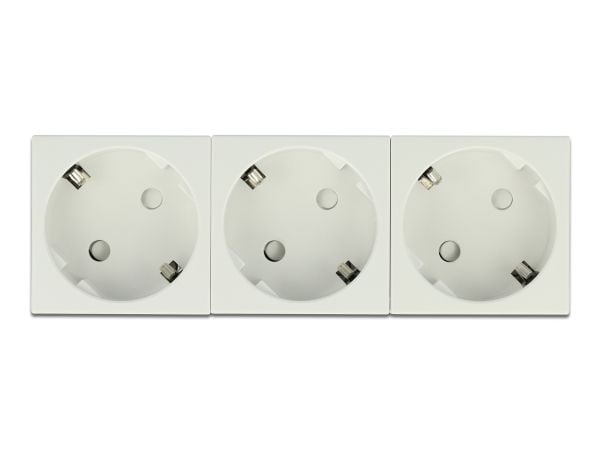 Delock Easy 45 suojakoskettimen pistorasia 3-kertainen 45° järjestely 45 x 45 mm 45 x 45 mm