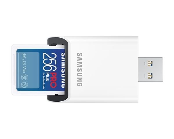 Samsung PRO Plus MB-SD256SB - Flashminnekort - 256 GB - Video Class V30 / UHS-I U3 - SDXC UHS-I - hvit