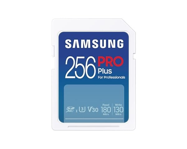 Samsung PRO Plus MB-SD256SB - Flashminnekort - 256 GB - Video Class V30 / UHS-I U3 - SDXC UHS-I - hvit
