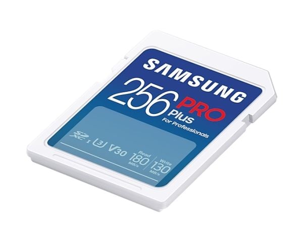 Samsung PRO Plus MB-SD256SB - Flashminnekort - 256 GB - Video Class V30 / UHS-I U3 - SDXC UHS-I - hvit