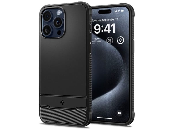 Spigen Rugged Armor (MagFit), Omslag, Apple, iPhone 16, 15,5 cm (6.1"), Svart