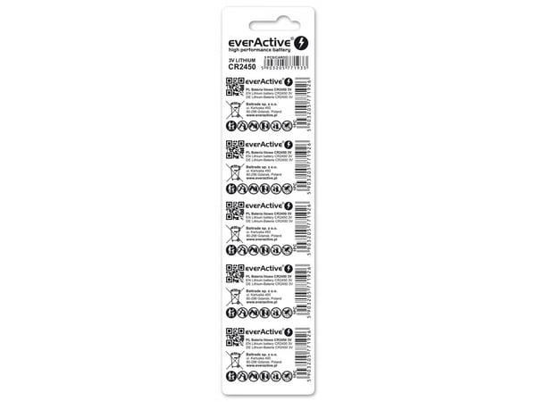 Everactive CR24505BL, Engangsbatteri, CR2450, Lithium, 3 V, 5 stykker, 10 år