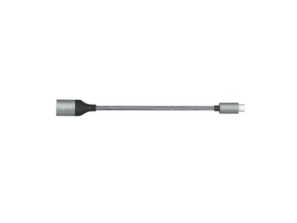 LogiLink CU0106, 0,15 m, USB C, USB A, USB 3.2 Gen 1 (3.1 Gen 1), Grå