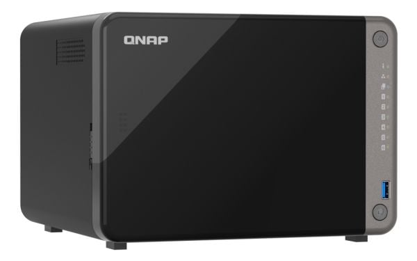 QNAP TS-AI642-8G, NAS, Tower, ARM, Cortex-A76, Musta