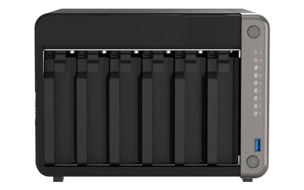 QNAP TS-AI642-8G, NAS, Tower, ARM, Cortex-A76, Musta