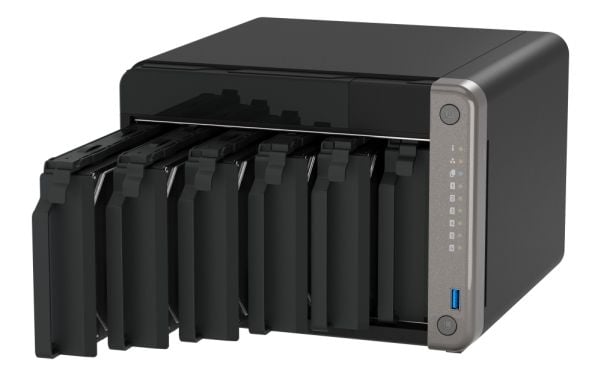 QNAP TS-AI642-8G, NAS, Tower, ARM, Cortex-A76, Musta