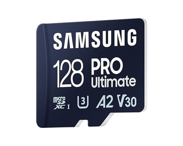 Samsung PRO Ultimate MB-MY128SB - Flashminnekort - 128 GB - A2 / Video Class V30 / UHS-I U3 - microSDXC UHS-I - blå