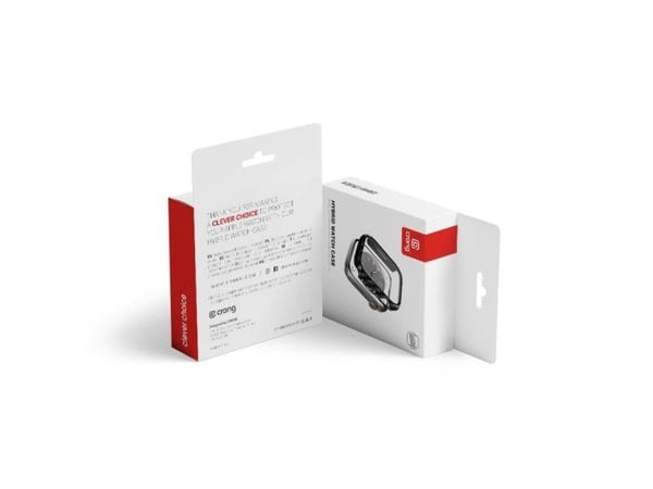 Crong CRG-41HS-CRB, Etui, Smartklokke, Karbon, Apple, Apple Watch Series 7/8 41mm, Polykarbonat (PC), Herdet glass