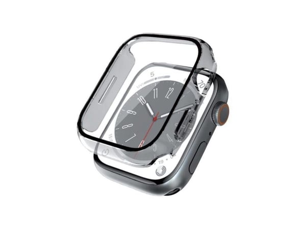 Crong CRG-41HS-CLR, Etui, Smartklokke, Gjennomsiktig, Apple, Apple Watch Series 7/8 41mm, Polykarbonat (PC), Herdet glass