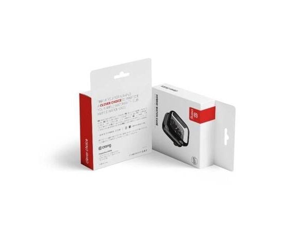 Crong CRG-41HS-BLK, Etui, Smartklokke, Svart, Apple, Apple Watch Series 7/8 41mm, Polykarbonat (PC), Herdet glass