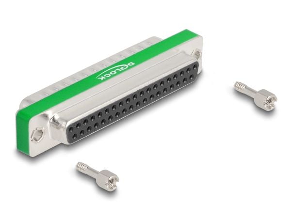 Delock HF/EMI-dämpningsfilter D-Sub 37 stift hane till hona med kapacitivt lågpassfilter