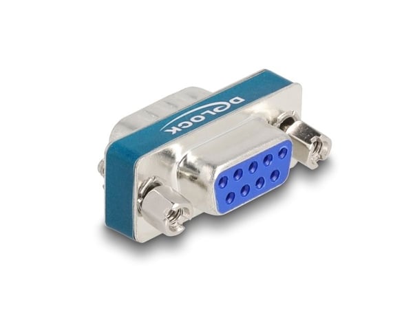 Delock HF/EMI-störningsfilter D-Sub 9 stift hane till hona med induktivt lågpassfilter