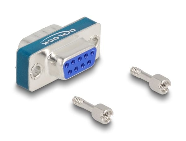 Delock HF/EMI-störningsfilter D-Sub 9 stift hane till hona med induktivt lågpassfilter