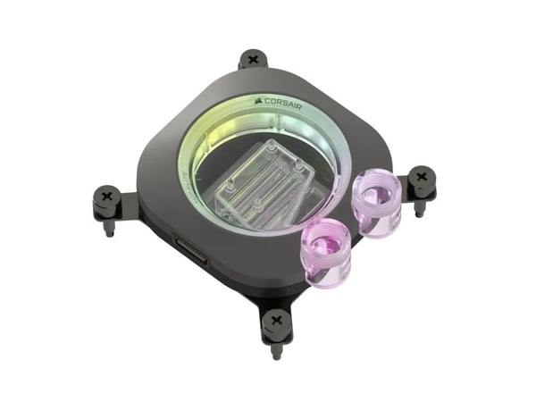 CORSAIR iCUE Link XC7 RGB ELITE - Væskeklølt system CPU-vannblokk - (for: AM4, LGA1700, AM5) - forniklet kobbersokkel - stealth gray