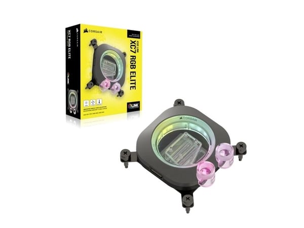 CORSAIR iCUE Link XC7 RGB ELITE - Væskeklølt system CPU-vannblokk - (for: AM4, LGA1700, AM5) - forniklet kobbersokkel - stealth gray