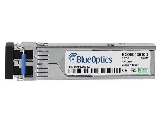 BlueOptics SFPLX-BO, Fiber optisk, 1250 Mbit/s, SFP, LC, 10000 m, 1310 nm