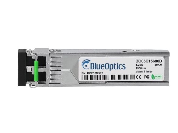BlueOptics SFPEX90KM-BO, Fiber optisk, 1250 Mbit/s, SFP, LC, 80000 m, 1550 nm