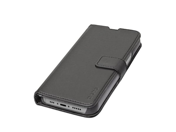 SBS TEBKWALIP1561PK, Lommebok-etui, Apple, iPhone 15 Pro, 15,5 cm (6.1"), Svart
