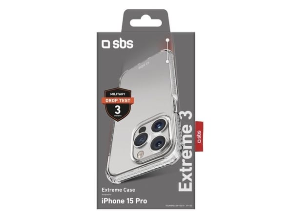 SBS TEUNBKEX3IP1561P, Etui, Apple, iPhone 15 Pro, 15,5 cm (6.1"), Gjennomsiktig
