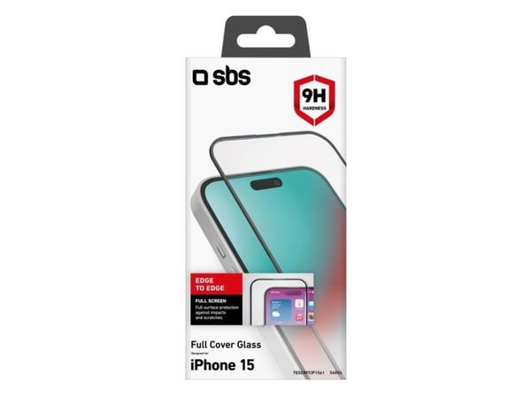 SBS TESCRFCIP1561, Apple, iPhone 15, Støtbestandig, Slagbestandig, Ripebestandig, Gjennomsiktig, 1 stykker