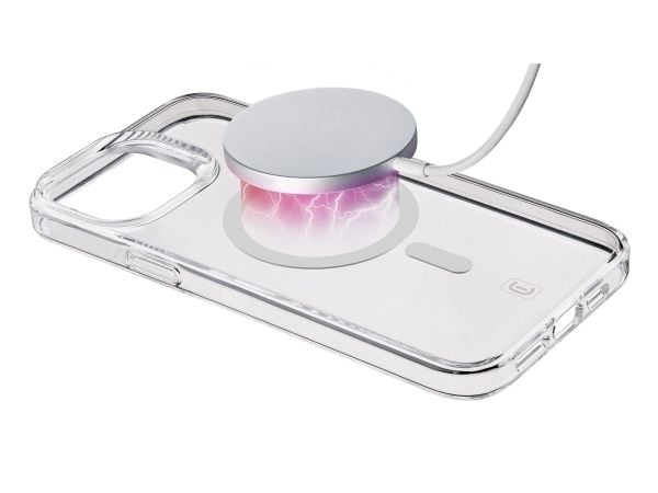Cellular Line Gloss Mag - Baksidesskydd för mobiltelefon - magnetisk - MagSafe-kompatibilitet - transparent - för Apple iPhone 15