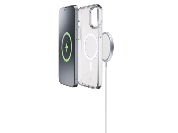 Cellular Line Gloss Mag - Baksidesskydd för mobiltelefon - magnetisk - MagSafe-kompatibilitet - transparent - för Apple iPhone 15
