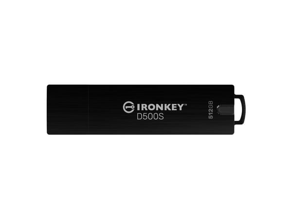 Kingston IronKey D500S - USB flash-enhet - krypterat - FIPS 140-3 Level 3 - 512 GB - USB 3.2 Gen 1 - TAA-kompatibel