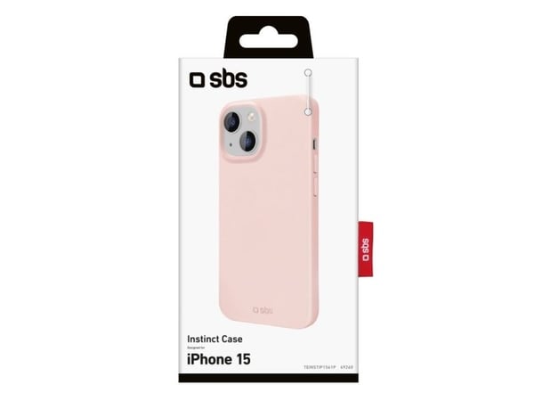 SBS TEINSTIP1561P, Etui, Apple, iPhone 15, 15,5 cm (6.1"), Rosa