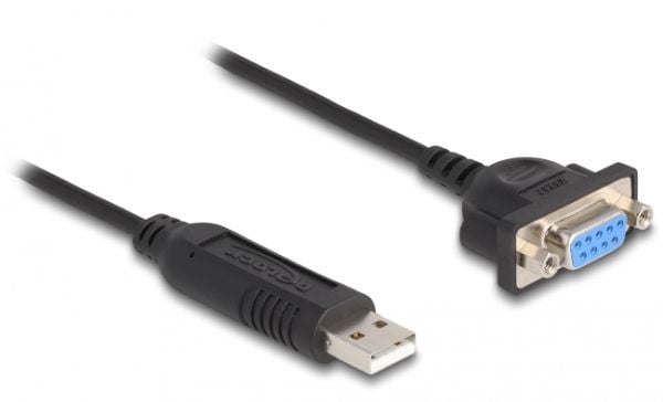 Delock USB 2.0 - RS-232-sarjaliitäntäsovitin, jossa on kompakti sarjaliitäntäkotelo 50 cm FTDI:lle