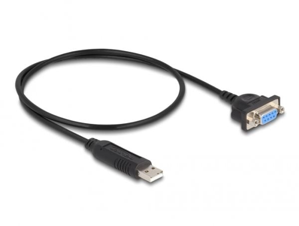 Delock USB 2.0 - RS-232-sarjaliitäntäsovitin, jossa on kompakti sarjaliitäntäkotelo 50 cm FTDI:lle