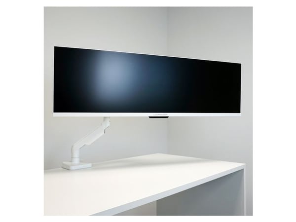LC Power LC-EQ-A49W - Monteringssett (skjermarm) - for flatpanel - metall, plastikk - hvit - skjermstørrelse: 17"-49"