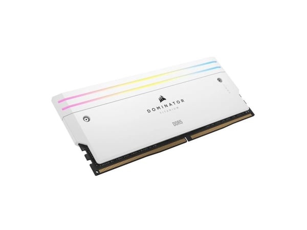 CORSAIR Dominator Titanium RGB - DDR5 - sett - 48 GB: 2 x 24 GB - DIMM 288-pin - 7200 MHz / PC5-57600 - CL36 - 1.4 V - ikke-bufret - hvit