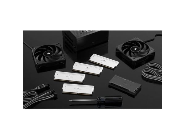 CORSAIR Dominator Titanium RGB - DDR5 - sett - 32 GB: 2 x 16 GB - DIMM 288-pin - 7000 MHz / PC5-56000 - CL34 - 1.45 V - ikke-bufret - hvit