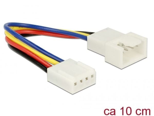 Delock - Forlengelseskabel for viftestrømforsyning - 4-pins PWM (hann) til 4-pins PWM (hunn) - 10 cm