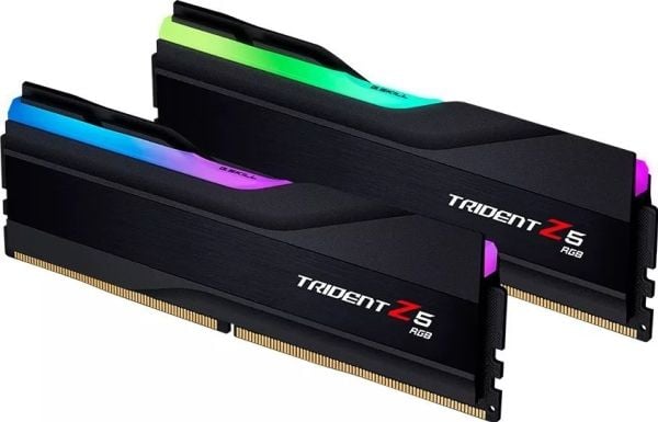 G.Skill Trident Z5 RGB - DDR5 - sett - 48 GB: 2 x 24 GB - DIMM 288-pin - 6000 MHz / PC5-48000 - CL40 - 1.35 V - ikke-bufret - on-die ECC - matt svart