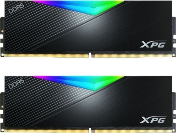 XPG LANCER RGB - DDR5 - sett - 64 GB: 2 x 32 GB - DIMM 288-pin - 6000 MHz / PC5-48000 - CL30 - 1.35 V - ikke-bufret - on-die ECC - svart