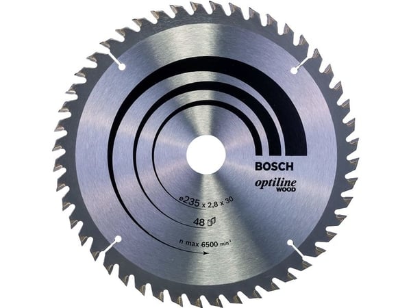 Bosch Optiline Wood - Sirkelformet sagblad - for tre - 235 mm - 48 tenner