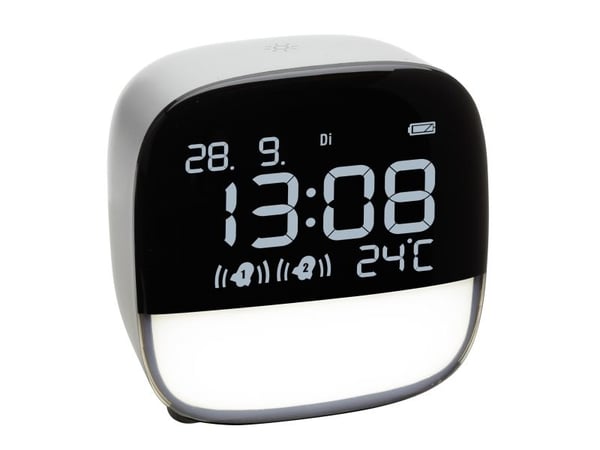 TFA-Dostmann 60.2034.02, Digitaalinen herätyskello, Neliö, Valkoinen, Muovi, 12/24t, 0 - 50 °C